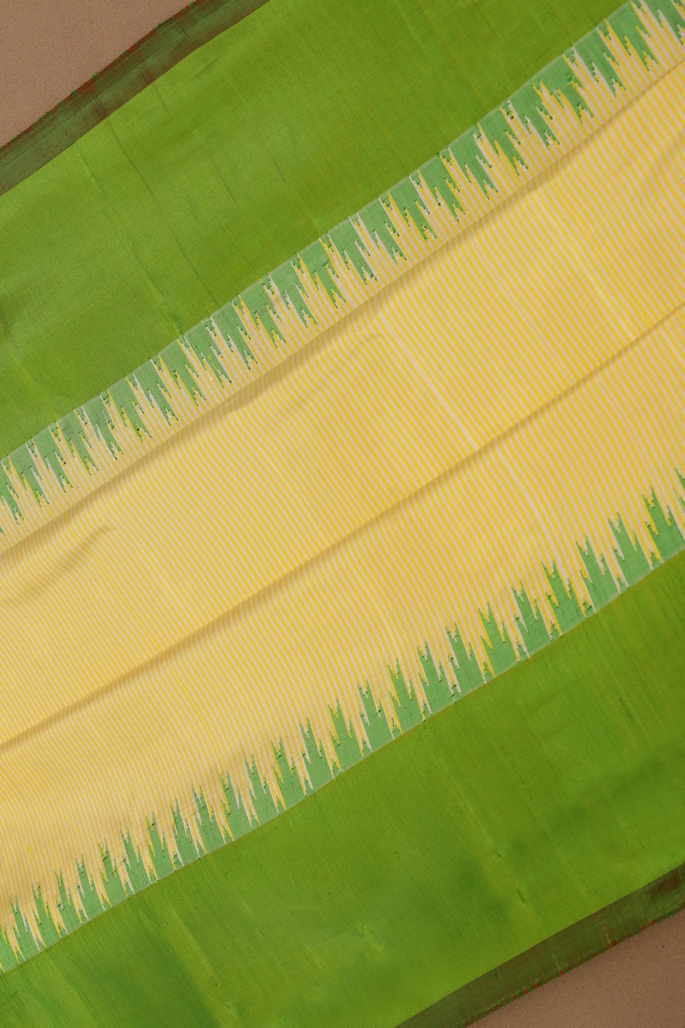 Image of Gadwal Silk Cream Saree